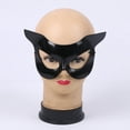 thumbnail image 1 of 2 uds. Máscara de gato para mujer, accesorio de disfraz de media cara, recuerdos de fiesta, máscara de disfraces de Halloween, máscara de mascarada, media máscara de ojo de gato, 1 of 5