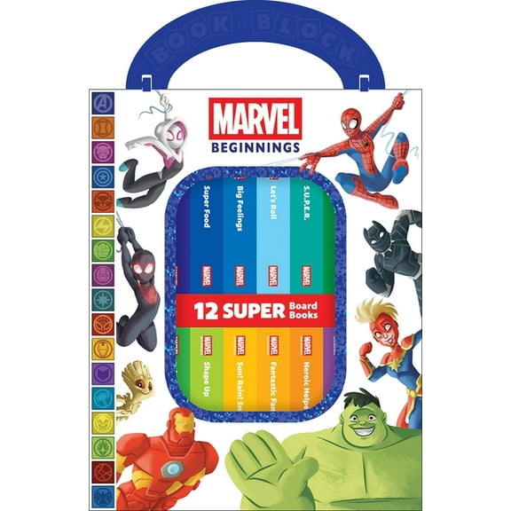 Marvel Beginnings: 12 Super Board Books, (Paperback)