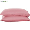 thumbnail image 7 of BadPiggies Set of 2 High Quality Pillowcase Ultra Soft Bed Pillow Covers Set with Envelope Closure for Hair and Skin (Pink), 7 of 7