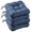 Dark Blue, variant on XIECUVA Chair Cushions for Dining Chairs, Set of 4, Memory Foam Kitchen Chair Cushions with Quilted Non-Slip Rubber Backing, 15.5" x 15.5" x 3.5", Dark Blue
