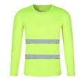 thumbnail image 1 of Xdzjlr Men's Shirt High Vis Reflective Long Sleeve Mesh Work Shirt Loose Men T Shirts,L, 1 of 4