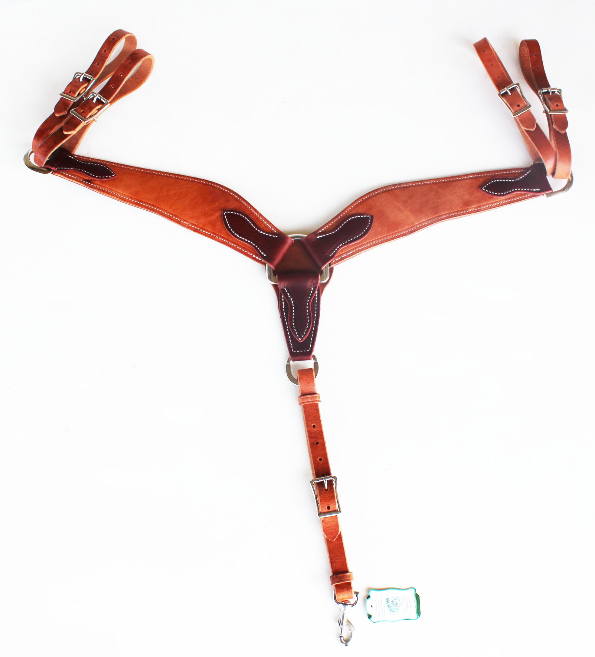 New! Straight Smooth Hermann Oak Breast Collar main image 1