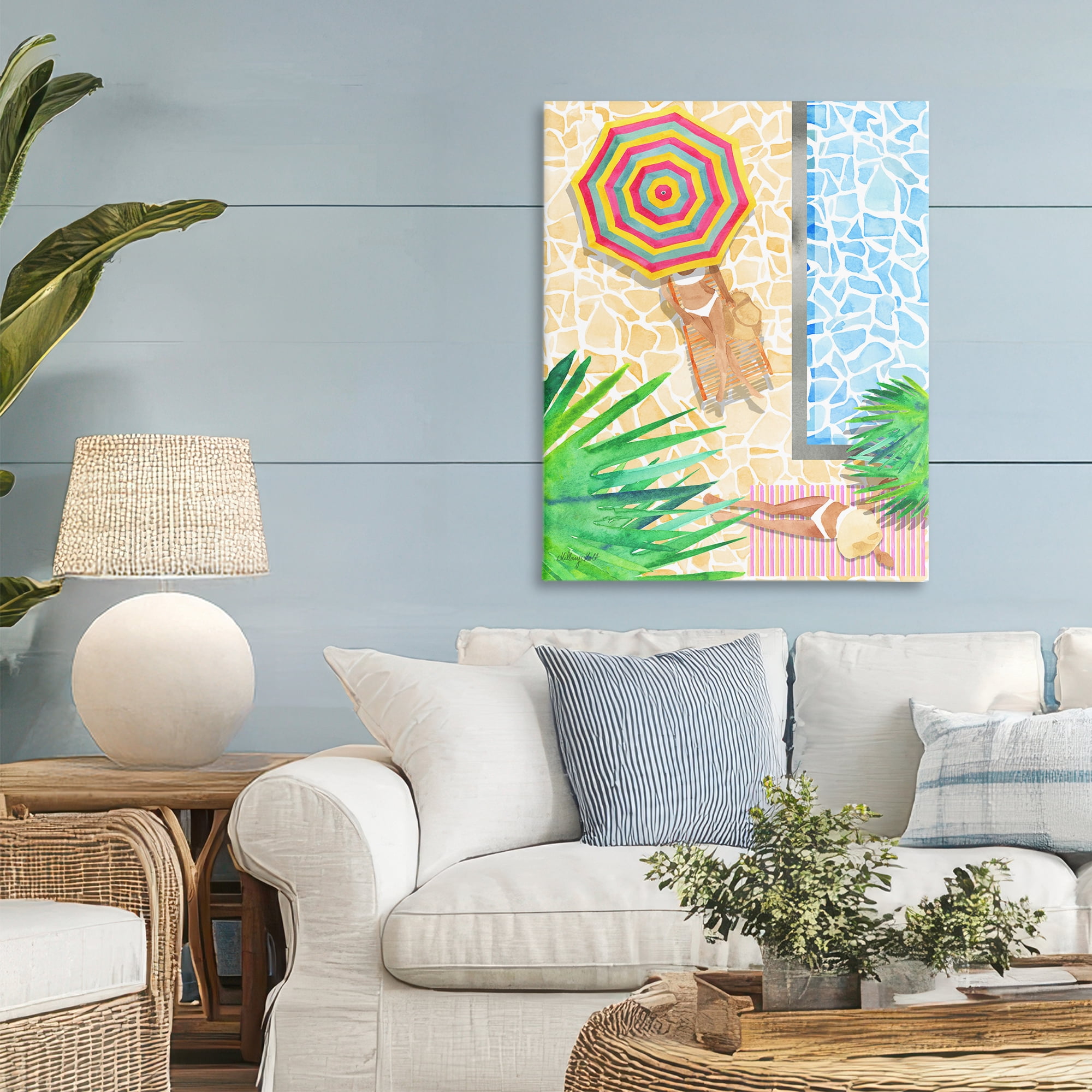 Stupell Industries Poolside Chill Duo Canvas Wall Art, design by Hillary Holt