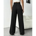 thumbnail image 6 of jinghuiyue Womens High Waist Wide Leg Sweatpants Elastic Drawstring Lounge Pants with Side Pockets L, 6 of 7