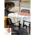thumbnail image 6 of Square Outdoor Tablecloth with Umbrella Hole Boho Floral Outside Table Cloth Waterproof Patio Table Cover Nordic Contemporary Minimalist Clean-lined Zipper Tablecloths for Picnic Camping 60x60 Inch, 6 of 8