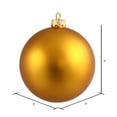 thumbnail image 2 of Vickerman 3" Antique Gold Matte Ball Ornament, 12 per Bag, 2 of 5