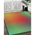 thumbnail image 3 of Ahgly Company Machine Washable Indoor Rectangle Transitional Mahogany Brown Area Rugs, 6' x 9', 3 of 7