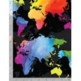 thumbnail image 2 of Timeless Treasures World Map Black/Multi 100% Cotton Fabric by The Yard, 2 of 2