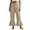 A-Khaki550, variant on SONXAHE Women's Flare Hem Capris Elastic Waist Beach Daily Cropped Trousers