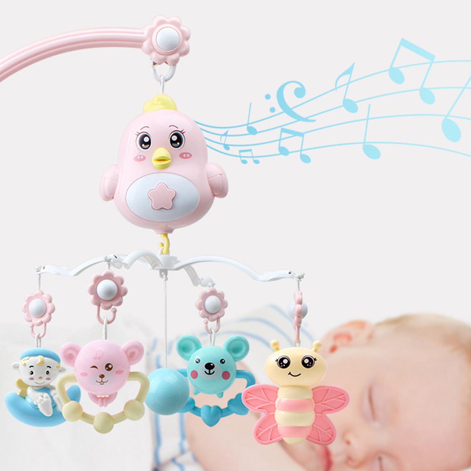 Baby Mobile with Hanging Rotating Rattles Ceiling Light Timer Function ...