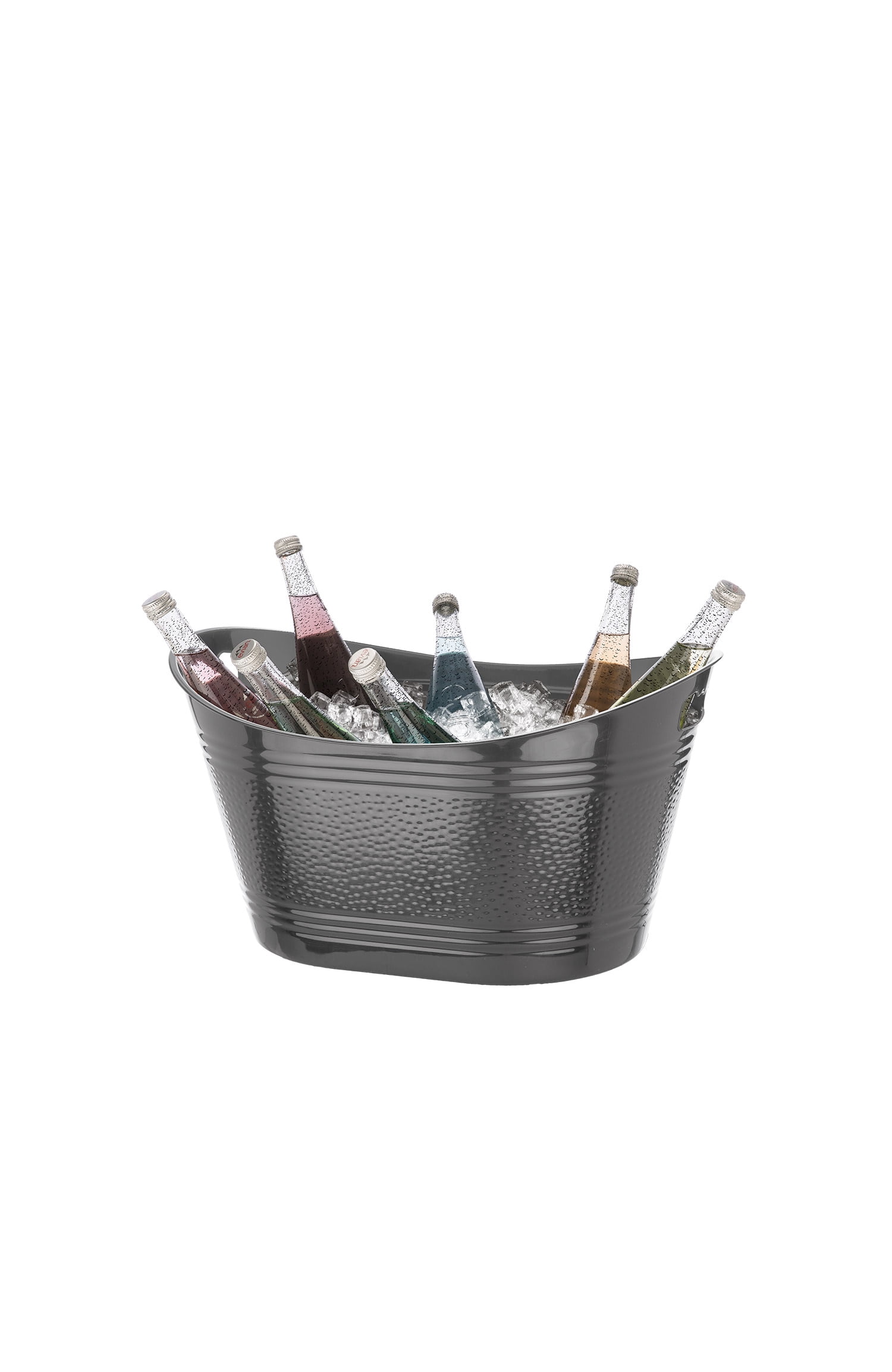 7.25 Gallon Hammererd Utility Basket - Pewter (Case of 6)