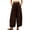 Coffee -BO16, variant on Cotton Linen Pant for Womens Wide Leg Palazzo Pants Elastic High Waist Comfy Polka Dot Trousers with Pockets Navy S