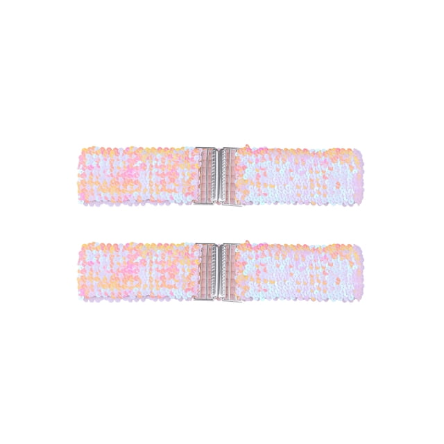 CINTURONES ANCHOS ELÁSTICOS PARA MUJERES INSPIRE CHIC CON BROCHES ENTRELAZADOS Y DECORACIÓN DE LENTEJUELAS BRILLANTES PARA VESTIDOS CARNACIÓN