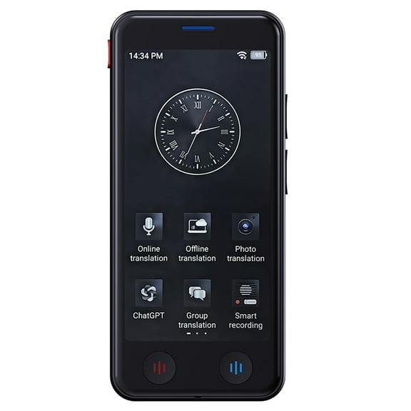 Portable Language Translator Device,Ai Instant Two-Way 139 Foreign for Business Travel Support Voice, Photo