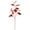 Red, variant on Vickerman 33" Silver Shiny Leaf Artificial Christmas Spray. Includes 2 sprays per pack.