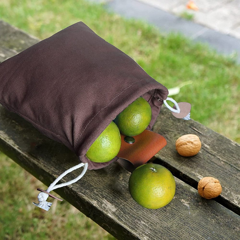 Camping Outdoor Foraging Bag Leather Waxed Canvas Foraging Pouch
