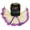 Black/Gold Purple, variant on Petitebelle Little Miss Mardi Gras Puppy Dog Dress (Black/Gold LED, Large)