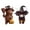 Type B, variant on Happydeer 2Pcs Halloween Highland Cow Resin Figurine Wizard Hat Pumpkin Broom Cattle Statue Sculpture Holiday Party Decoration Ornament (Type A, 2pcs)