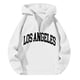thumbnail image 3 of MHFRRA Sudadera con Capucha y Cremallera de Un Cuarto con Estampado de Letras, Suave y Cómoda, para Uso Informal, Sudadera Deportiva Ligera Blanco, 3 of 3