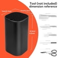 thumbnail image 6 of Knife Block without Knives, Universal Knife Block, Detachable Knife Holder, Space Saver Knife Storage Holder with Scissors Slot, Sharpening Bar Slot, Kitchen Knife Holder Black, 6 of 8