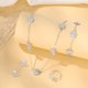 thumbnail image 1 of Conjunto de tres piezas de pendientes y pulsera de trébol de cinco hojas con flor de cinco pétalos de la suerte para mujer, accesorios elegantes, joyería de fiesta, 1 of 5
