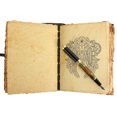 thumbnail image 4 of Vintage Leather Journal for women and men 8 x 6 inch Antique Handmade Deckle Edge Vintage Paper Leather Sketchbook - Book of Shadows Journal, 4 of 6