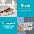 "Displastible 8x8"" Disposable Aluminum Foil Pans With Lids (10 Pack