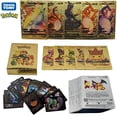 thumbnail image 4 of 11-110Pcs Cards Gold Foil Golden Letters English Spanish French German Game Card Metalicas Charizard Vmax Gx Series Gift, 4 of 5