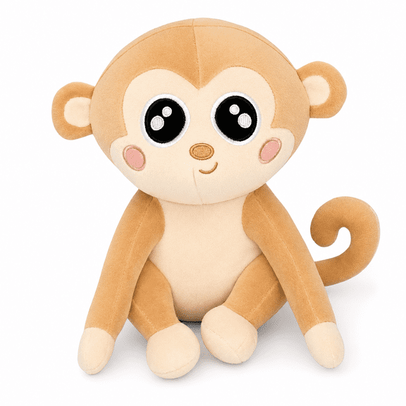 PretziPals Cute Plush Monkey Stuffed Animal, 10 inches
