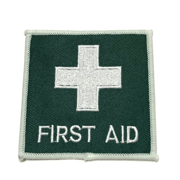 First Aid Cross Embroidered Patch Iron/Sew-On Applique Biker Emblem Tactical