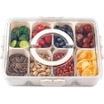 thumbnail image 1 of Air-Tight Snack Box Containers, Divided Serving Tray with Lid, Veggie Tray Snackle Box Charcuterie Board with Lid (8 Inside Containers Dishwasher Safe), 1 of 8