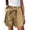 A-Khaki1042, variant on SONXAHE Women Ruffled Drawstring Shorts Elastic Waist Casual Walking Bottoms