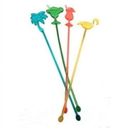 25 Assort Tropical Luau Drink Stir BarPalm Tree Margarita Frozen Drink Flamingo