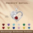 thumbnail image 5 of Taioiat Miscarriage Gifts Mommy of An Angel Necklace for Women Mom White Gold Plated Heart Pendant with July Birthstone Loss of Pregnancy Sympathy Jewelry Mothers Day Memorial Gift, 5 of 7