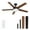 Black & Walnut, variant on Dextrus 52" Ceiling Fan with Light and Remote Control, Modern Ceiling Fan with 6-Speed Quiet DC Motor 5 Fan Blades