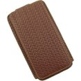 thumbnail image 2 of NEW LIMITED LUXURY BROWN LEATHER WEAVE FLIP CASE COVER FOR APPLE iPHONE 4S 4 4G, 2 of 6