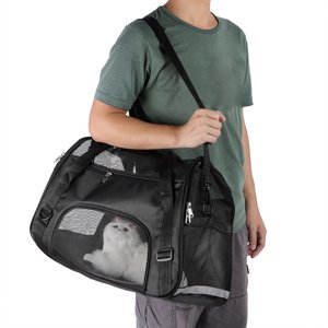 Cat Carrier, Soft Sided Foldable Pet Travel Carrier Pet Carrier Airline Approved Expandable Cat Carrier Outdoor Portable Pet Bag for Small Medium Cats Dogs Puppies