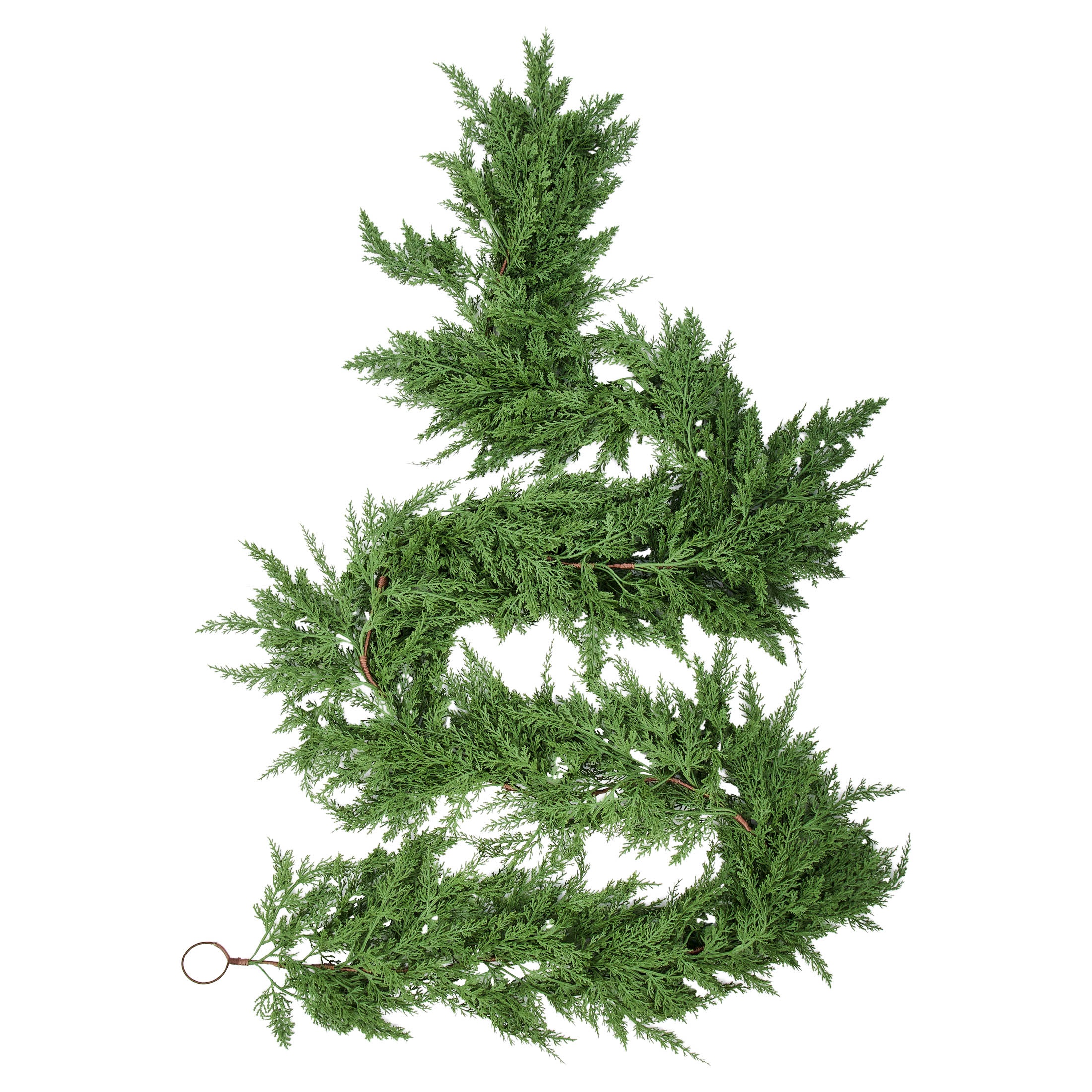My Texas House 9' Natural Feel Cedar Artificial Christmas Garland