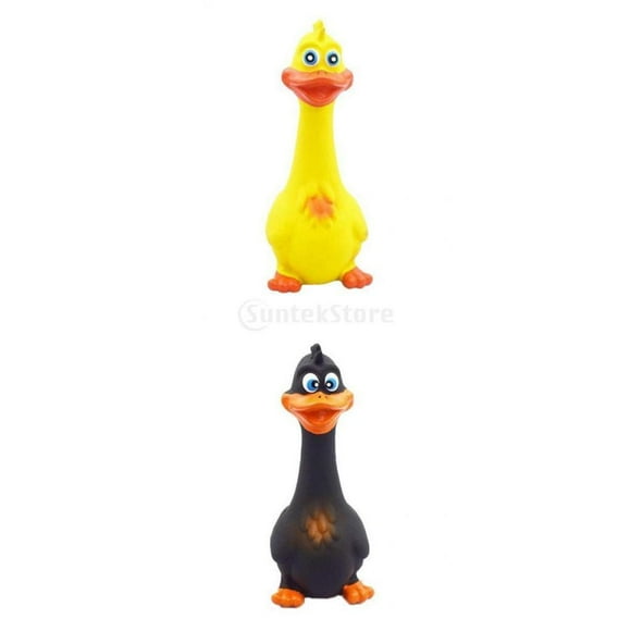 BELOVING 2x Rubber Chicken Screaming Shrilling Puppy Chewing