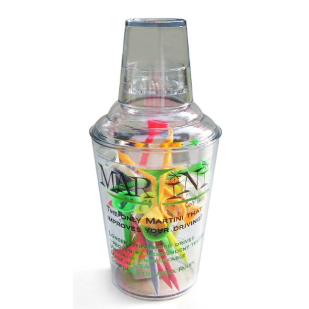 Martini Golf Tees 31/4'' 150ct Assorted Color in Large Shaker