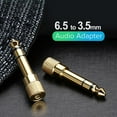 thumbnail image 4 of 1X 6.3mm 1/4" Male plug to 3.5mm 1/8" Female Jack Stereo Headphone Audio E8T0, 4 of 9