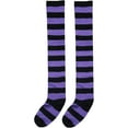 thumbnail image 2 of 1 Pairs Women Striped Thigh High Socks Over Knee Socks Knee High Stockings Leg Warmers Christmas Halloween Socks, 2 of 4