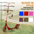 thumbnail image 3 of Hurtle Renegade Lightweight Foldable Teen and Adult Commuter Kick Scooter, Red, 3 of 6