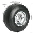 thumbnail image 2 of 2pcs 5'' Go Kart Tires and Wheels Front 10x4.50-5 Slick Tires Rim, 10x4.50x5 Tubeless Racer Tire Smooth Tread Tires with 17T Wheel Hubs for Racing Drift Cart Quad ATV Drift Trike Mowers, 2 of 9