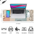 thumbnail image 5 of Long Mouse Pads for Desk,Orange Boho Abstract and Plant Pattern Desk Mats on Top Of Desks, Desk Mouse Pad Extra Large with 3mm Non-Slip Base and Stitched Edge for Gaming,Office,Work,Home 31.5"x11.8", 5 of 6