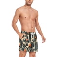 thumbnail image 4 of FORMRS Mens Swim Trunks Mesh Liner Quick Dry Casual Beach Board Shorts with Pockets, Sizes S-2XL, Art Leaves Pattern, 4 of 9
