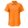 thumbnail image 4 of vigerkar Womens Polo Shirts Short Sleeve Quick Dry Collared Shirts Business Casual Work Tops Athletic Tennis Golf Shirt (Orange, 3XL), 4 of 7