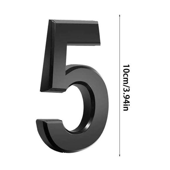 Fiudx Modern Metal House Numbers 0-9 Self-Adhesive Address Signs for Outdoor & Indoor Use | Weatherproof Rustproof Fade-Resistant Door Mailbox Street Numbers | Easy Install Floating Design