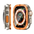 thumbnail image 5 of for Apple Watch Ultra 2 / Ultra Screen Protector 49mm - 9H Tempered Glass + Titanium Alloy Frame [Stay Original] Waterproof HD Glass Film for iWatch Ultra 49mm,Orange, 5 of 6