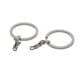 thumbnail image 5 of Conector de llavero perfecl Paquete de 12 de plata de 30 mm con cadenas de 20 mm Cadena de llavero dividido, 5 of 8